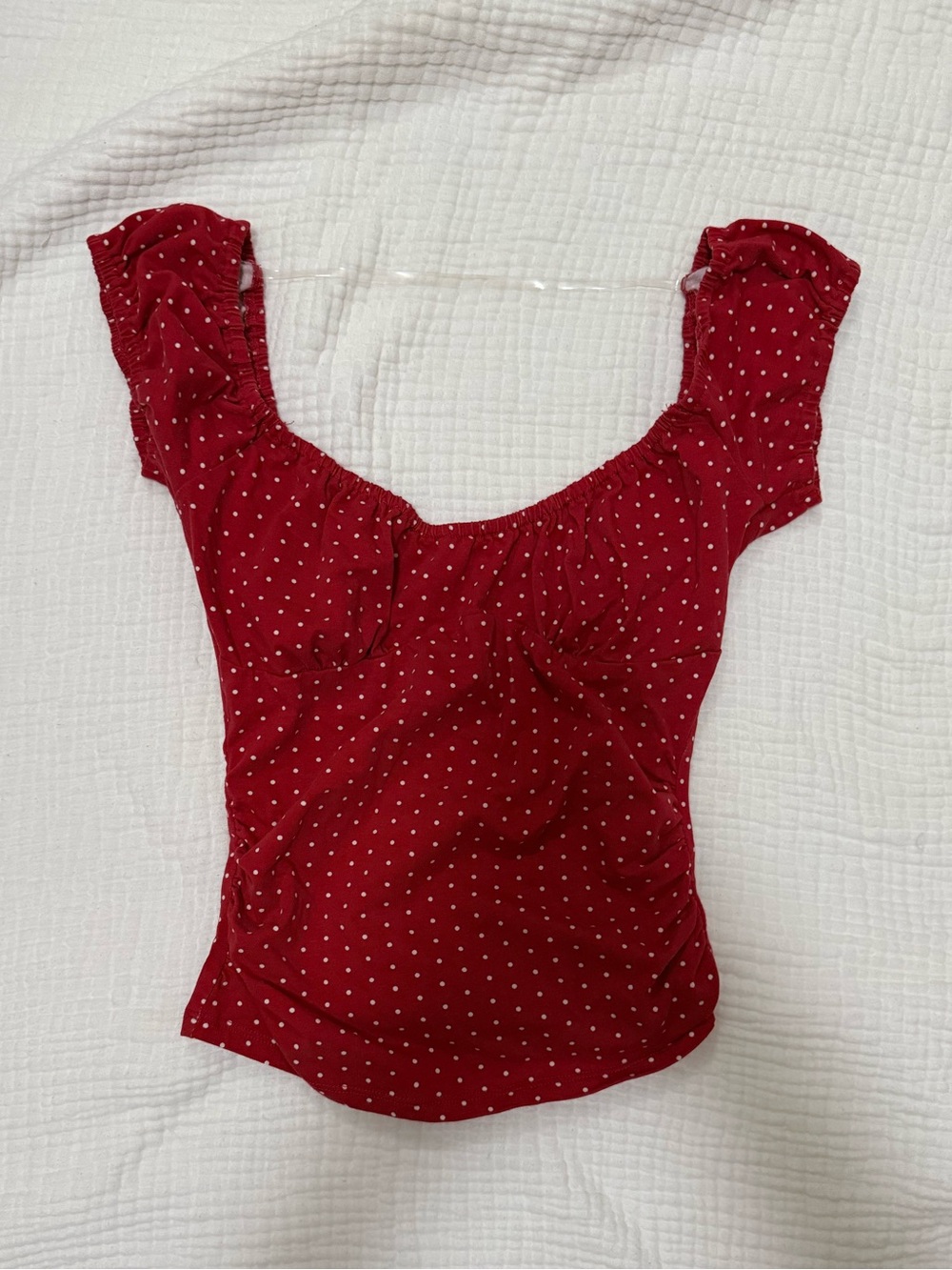 WILD FABLE RED POLKA DOT TOP